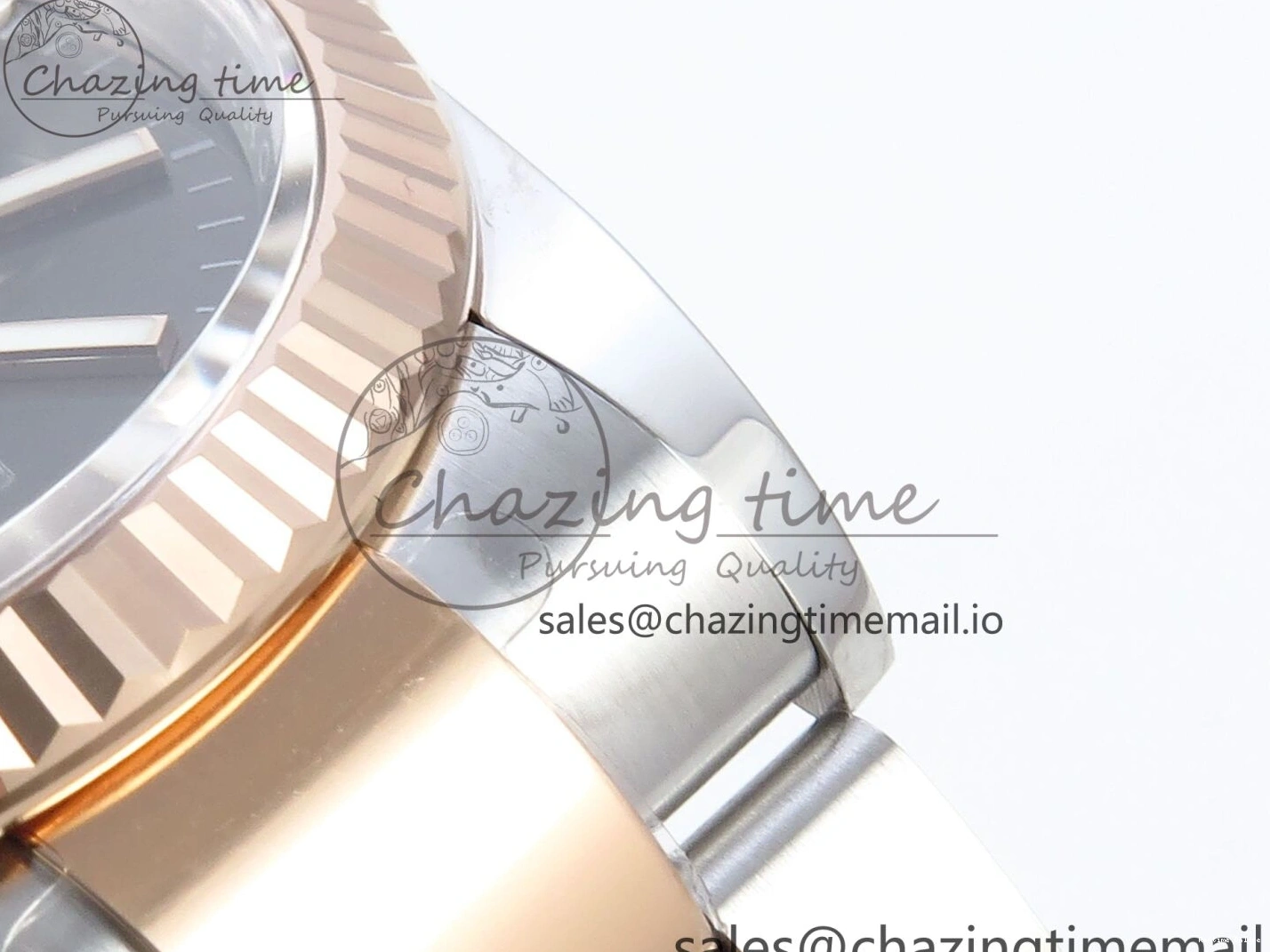 1222 TechFriendly DateJust 36 126231 EWEF Best Edition Gray Stick Dial on SS RG Oyster Bracelet A 661